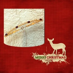 Gold and Black Onyx Bracelet